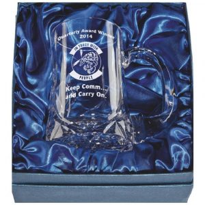 Crystal Tankard in Presentation Case with Panel